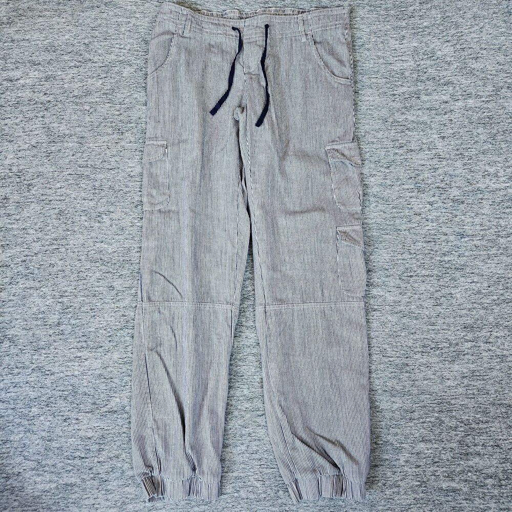 Nike 6.0 Women's Medium Hickory Striped Cargo Pants Utility Drawstrings RARE